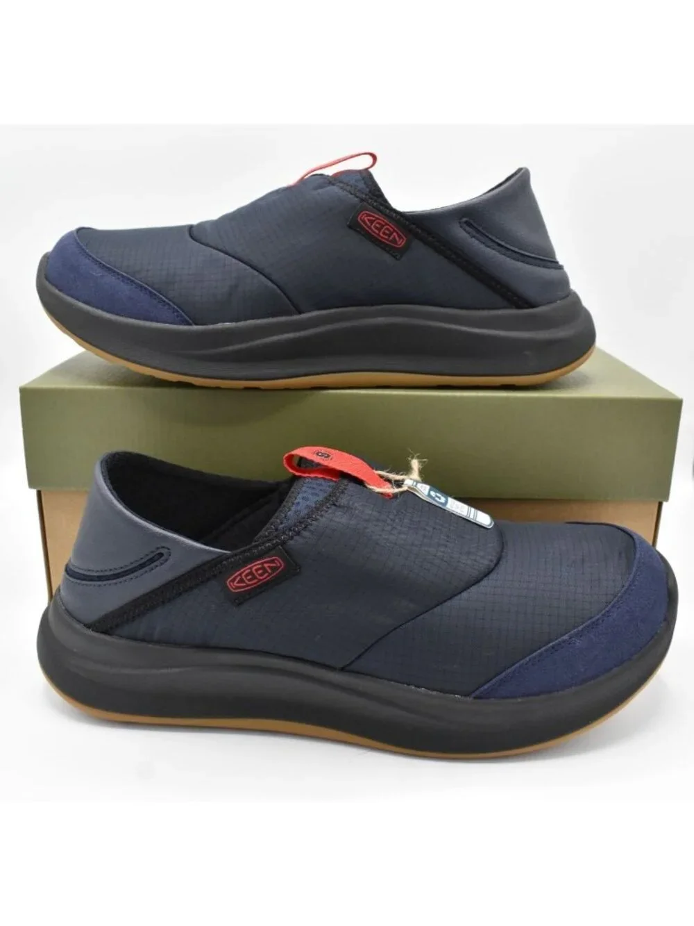 Keen Mens Size 10‎ Whyser Navy Blue Sky Captain Slip On Lightweight Shoes